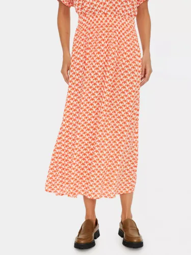 Saint Tropez Tessa Abstract Print Midi Skirt, Orange/Multi - Orange/Multi - Female
