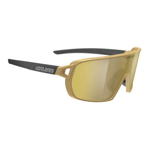 Salice , Gold Sunglasses with Clear Lens ,Yellow unisex, Sizes: ONE