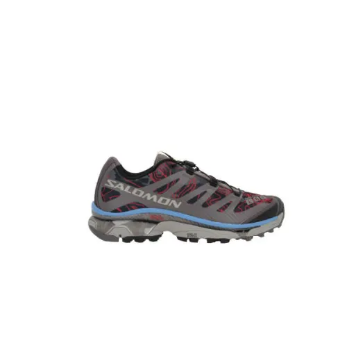 Salomon , Black Mesh Sneakers with Thermowelded Details and Contrast Graphic Print ,Black male, Sizes: