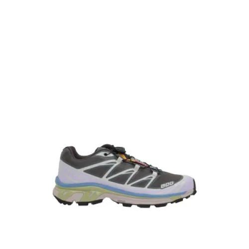 Salomon , Grey Low-Top Mesh Sneakers with Contrast Details ,Gray male, Sizes: