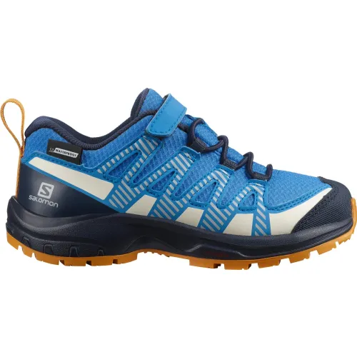 Salomon , Junior Trail Shoes with Excellent Grip and Waterproof Protection ,Blue male, Sizes: