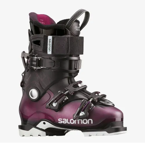 Salomon Womens QST Access 80 Ski Boot: Black/Purple: 235 Size: 235, Co