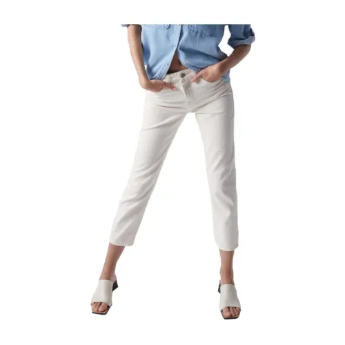 Salsa , Cropped Trousers ,White female, Sizes: