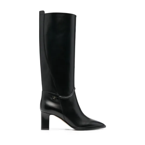 Salvatore Ferragamo , Black Casual Closed Mid Heel Boots ,Black female, Sizes: