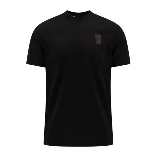 Salvatore Ferragamo , Black Crew-neck T-Shirt, Made in Italy ,Black male, Sizes: