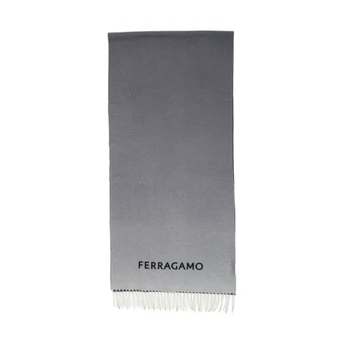 Salvatore Ferragamo , Cashmere Gradient Scarf with Fringes ,Multicolor female, Sizes: ONE