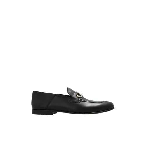 Salvatore Ferragamo , ‘Gin’ leather shoes ,Black male, Sizes: