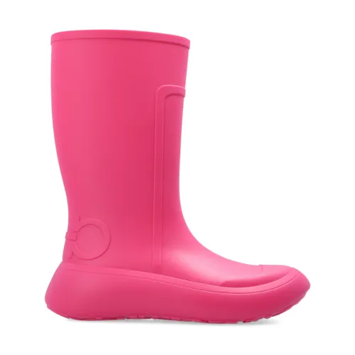 Salvatore Ferragamo , Hot Pink Gancini Logo Ankle Boots ,Pink female, Sizes: