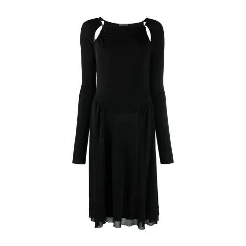 Salvatore Ferragamo , Jersey Dress ,Black female, Sizes: