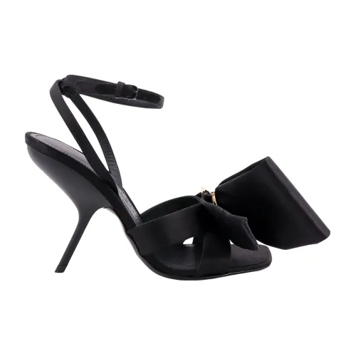 Salvatore Ferragamo , Luxurious Satin High Heel Sandals ,Black female, Sizes: