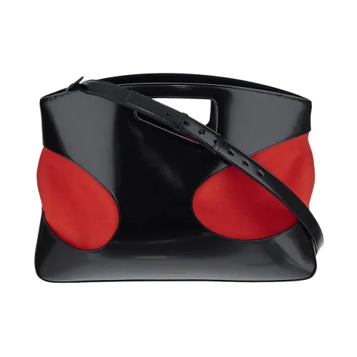 Salvatore Ferragamo , Red and Black Cut-Out Top Handle Bag ,Multicolor female, Sizes: ONE SIZE