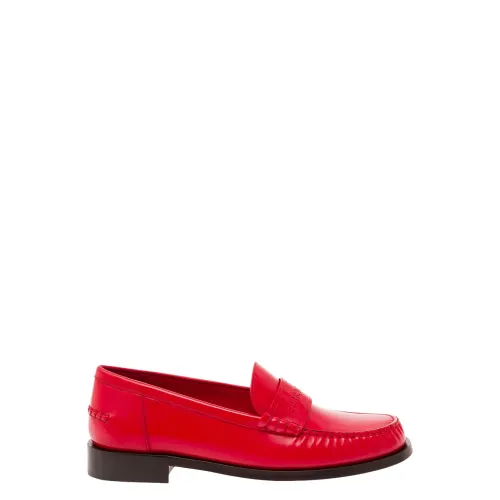 Salvatore Ferragamo , Red Flat Shoes for Men ,Red female, Sizes: