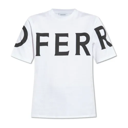 Salvatore Ferragamo , T-shirt with logo ,White female, Sizes: