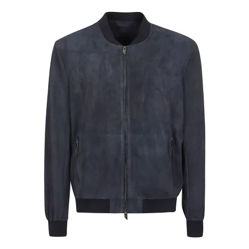 Salvatore Santoro , Leather Jacket ,Blue male, Sizes: