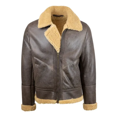 Salvatore Santoro , Leather Jacket ,Brown male, Sizes: