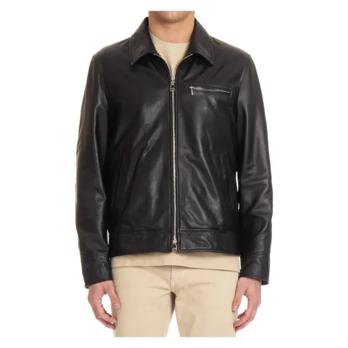 Salvatore Santoro , Supersoft Black Leather Jacket ,Black male, Sizes: