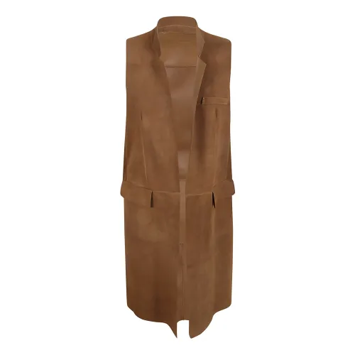 Salvatore Santoro , Women's Clothing Waistcoats Brown Ss24 ,Brown female, Sizes: