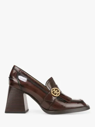 Sam Edelman Quinly Heeled Loafers - Chestnut - Female