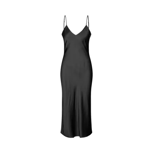Samsøe Samsøe , Black Sasharon Strap Midi Dress ,Black female, Sizes:
