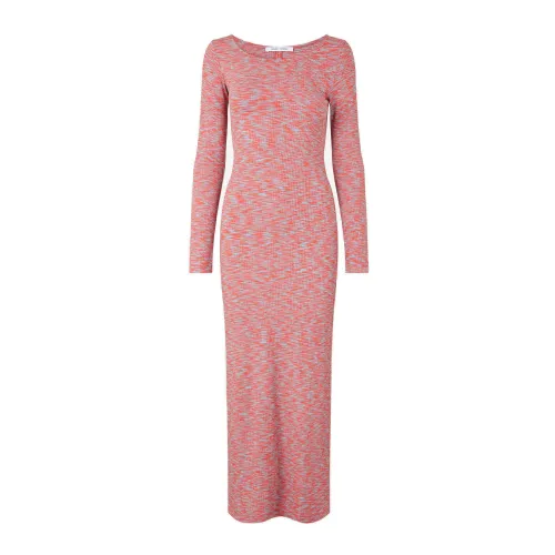 Samsøe Samsøe , Daily Long Knit Dress ,Pink female, Sizes: