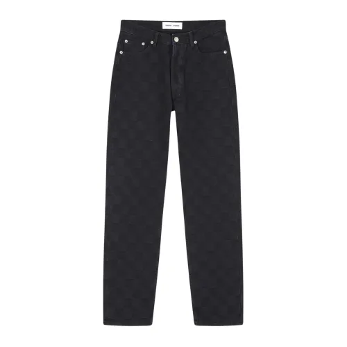 Samsøe Samsøe , Susan Jeans 14956 - Black Checkered Straight Fit ,Black female, Sizes: