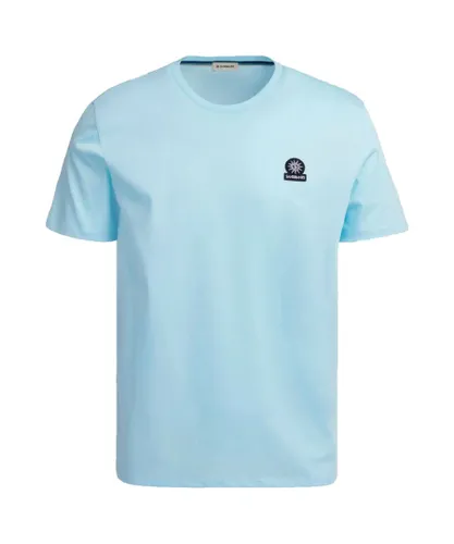Sandbanks Mens Badge Logo T-shirt Crystal Blue