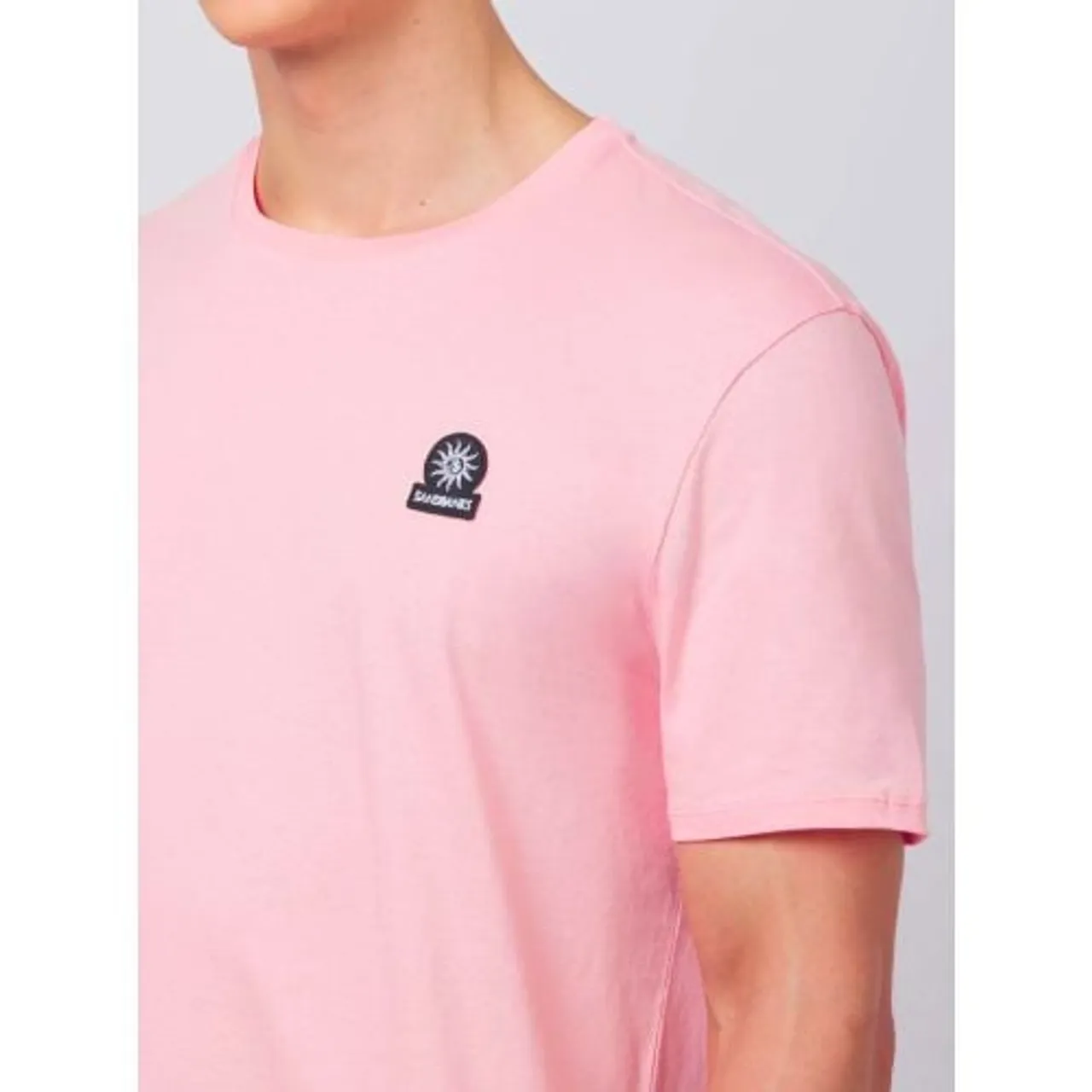 Sandbanks Mens Crystal Rose Badge Logo T-Shirt