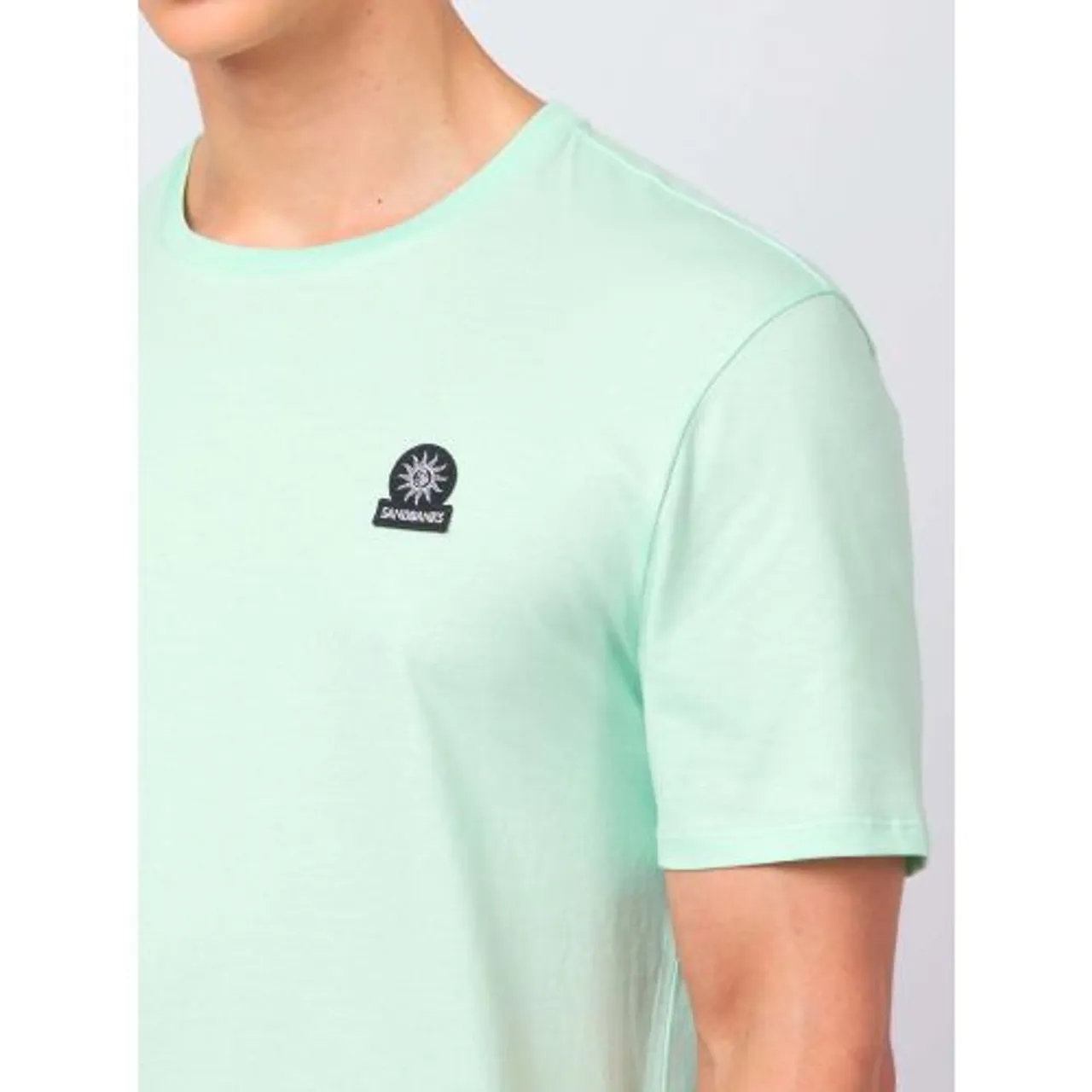 Sandbanks Mens Mint Badge Logo T-Shirt