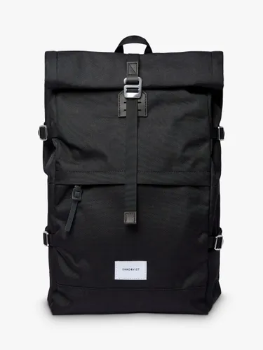 Sandqvist Bernt Recycled Roll-Top Backpack, 20L - Black - Unisex