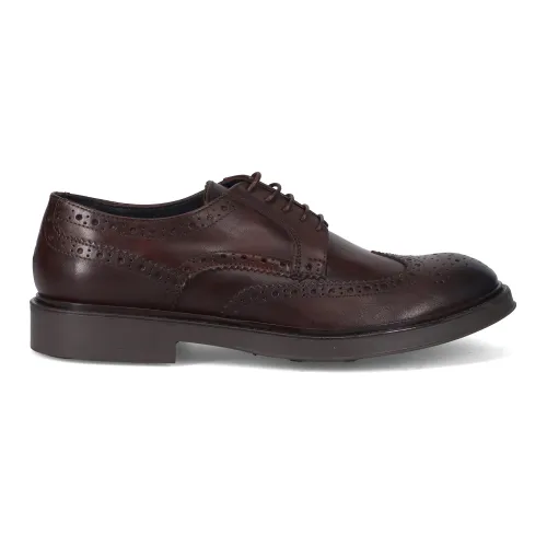 Sangiorgio , Classic Brown Flat Shoes ,Brown male, Sizes: