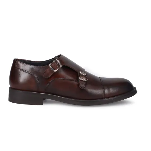 Sangiorgio , Handcrafted Dark Brown Flat Shoes ,Brown male, Sizes: