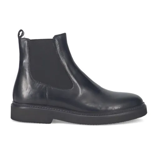 Sangiorgio , Handcrafted Italian Black Boots ,Black female, Sizes: