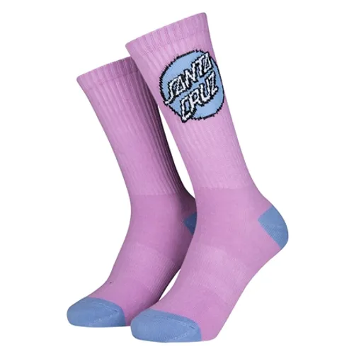 Santa Cruz Pop Dot Socks (3 Pack) - Purple, Blue Green