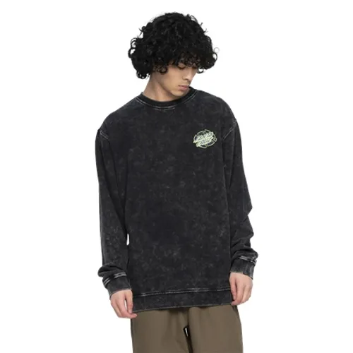 Santa Cruz Rigid Broken Dot Sweatshirt - Black Acid Wash