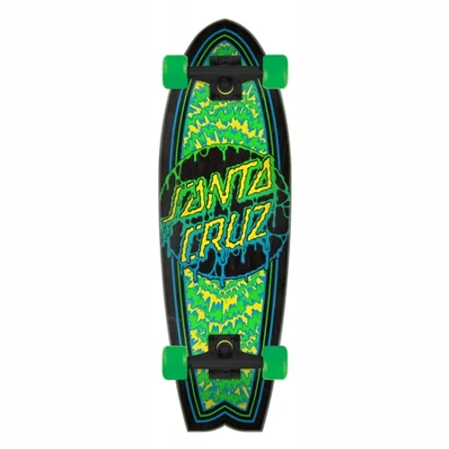Santa Cruz Toxic Dot Shark 8.8" Skateboard - Green - 8.8"