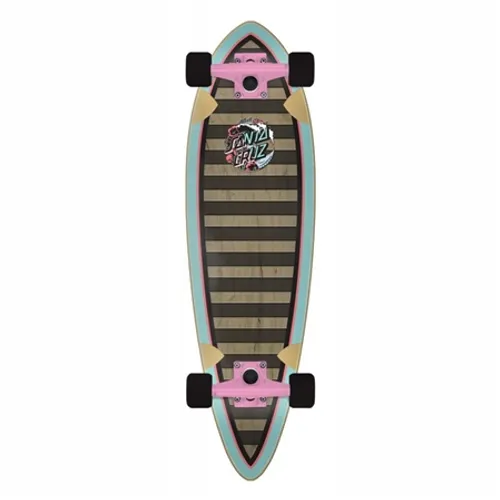 Santa Cruz Wave Dot Splice Pintail 9.2" Skateboard - Red - 9.2"