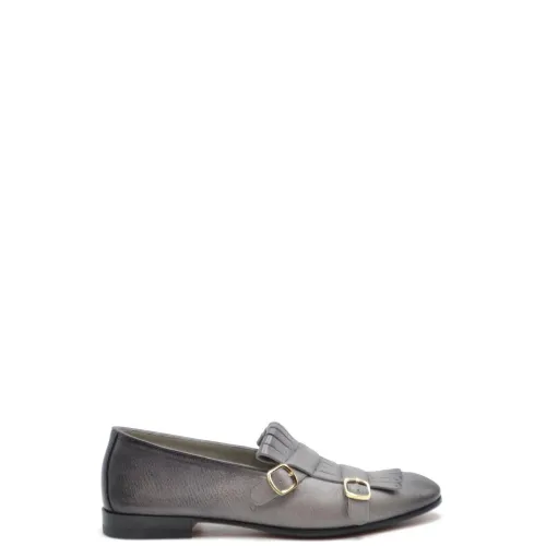 Santoni , Elegant Grey Slip-On Shoes ,Gray female, Sizes: