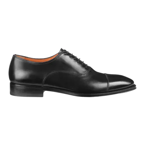 Santoni , Elegant Oxford Lace-up Shoes ,Black male, Sizes:
