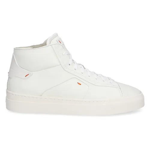 Santoni , High Top Sneakers 60935 Kalbsleder ,White female, Sizes: