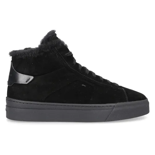 Santoni , High Top Sneakers 60943 Veloursleder ,Black female, Sizes: