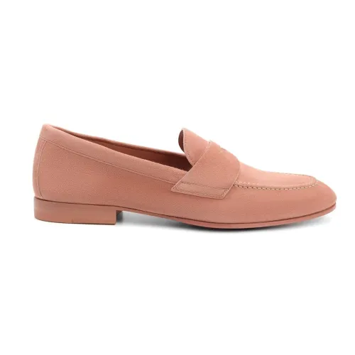 Santoni , Stylish and Versatile Suede Loafers ,Pink female, Sizes: