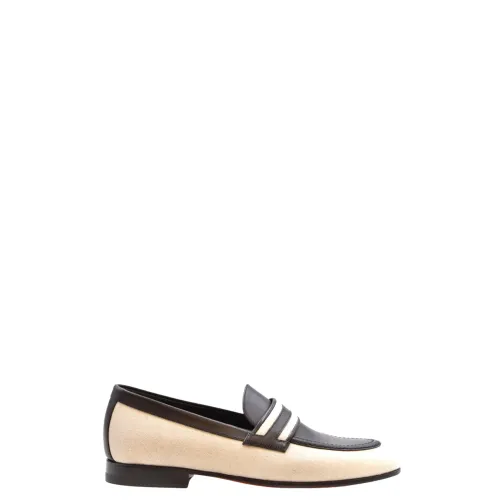 Santoni , Stylish Moccasin Loafers for Women ,Beige female, Sizes: