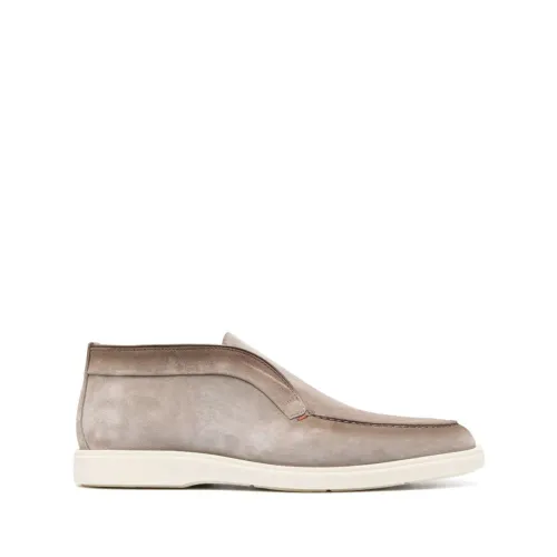 Santoni , Suede Desert Boots, Leather Business Shoes ,Beige male, Sizes: