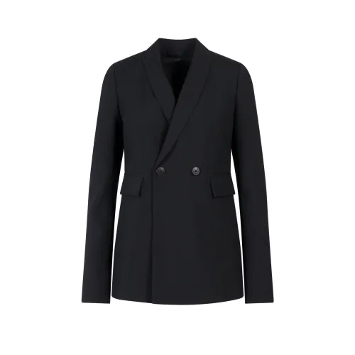 Sapio , Elegant Black Wool Blazer ,Black female, Sizes: