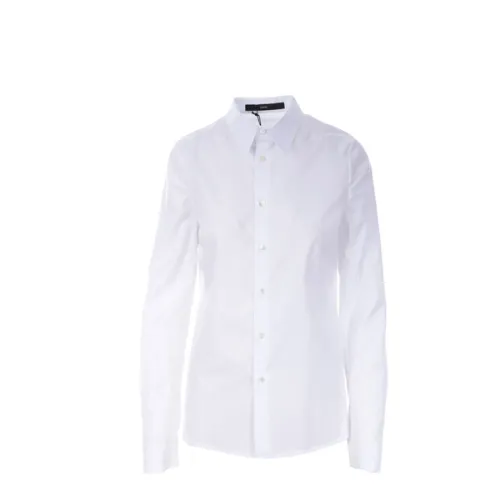 Sapio , White Straight Cut Cotton Shirt ,White female, Sizes:
