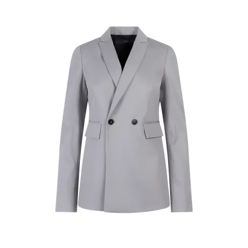 Sapio , Women`s Clothing Blazer Grey Ss22 ,Gray female, Sizes: