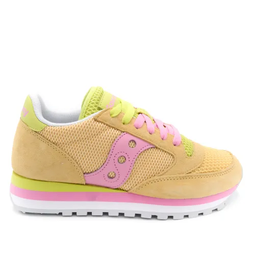 Saucony , Leather and Fabric Sneakers for Women ,Pink female, Sizes: