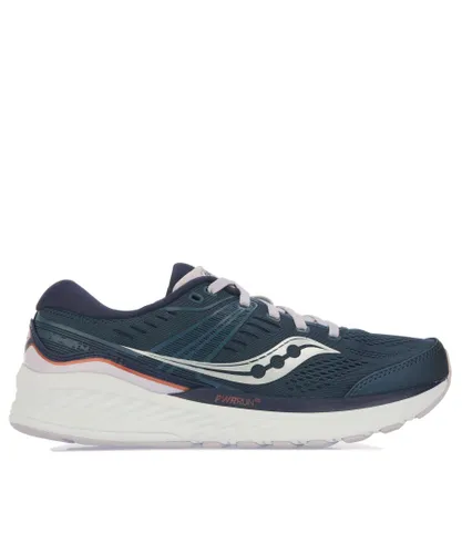 Saucony Womenss Munchen Running Shoes in Lilac - Blue Textile