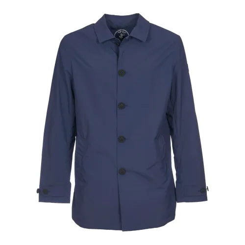Save The Duck , Blue Hamilton Trench Coat ,Blue male, Sizes: