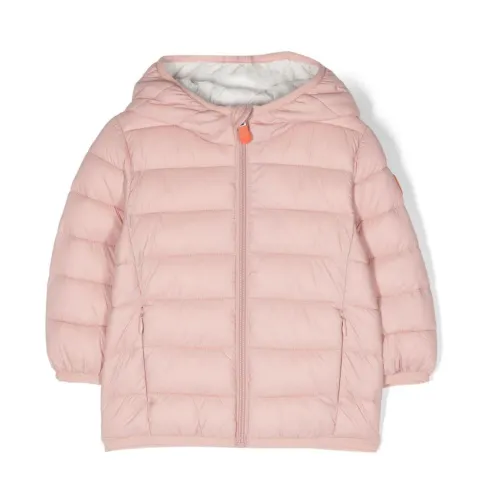 Save The Duck , Blush Pink Wally Hooded Puffer Jacket ,Pink male, Sizes: